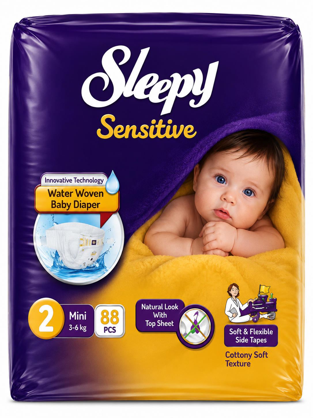 Sleepy Baby Diapers Mini 2 (3–6kg) 88pcs