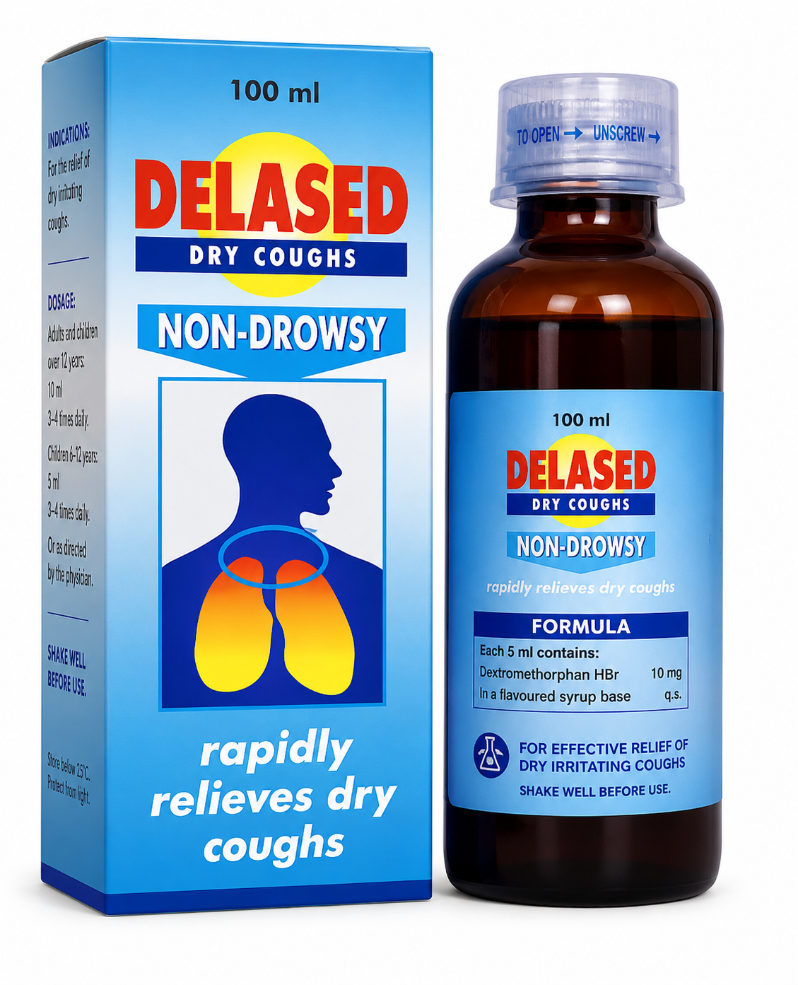 Delased Dry Cough Syrup 100ml