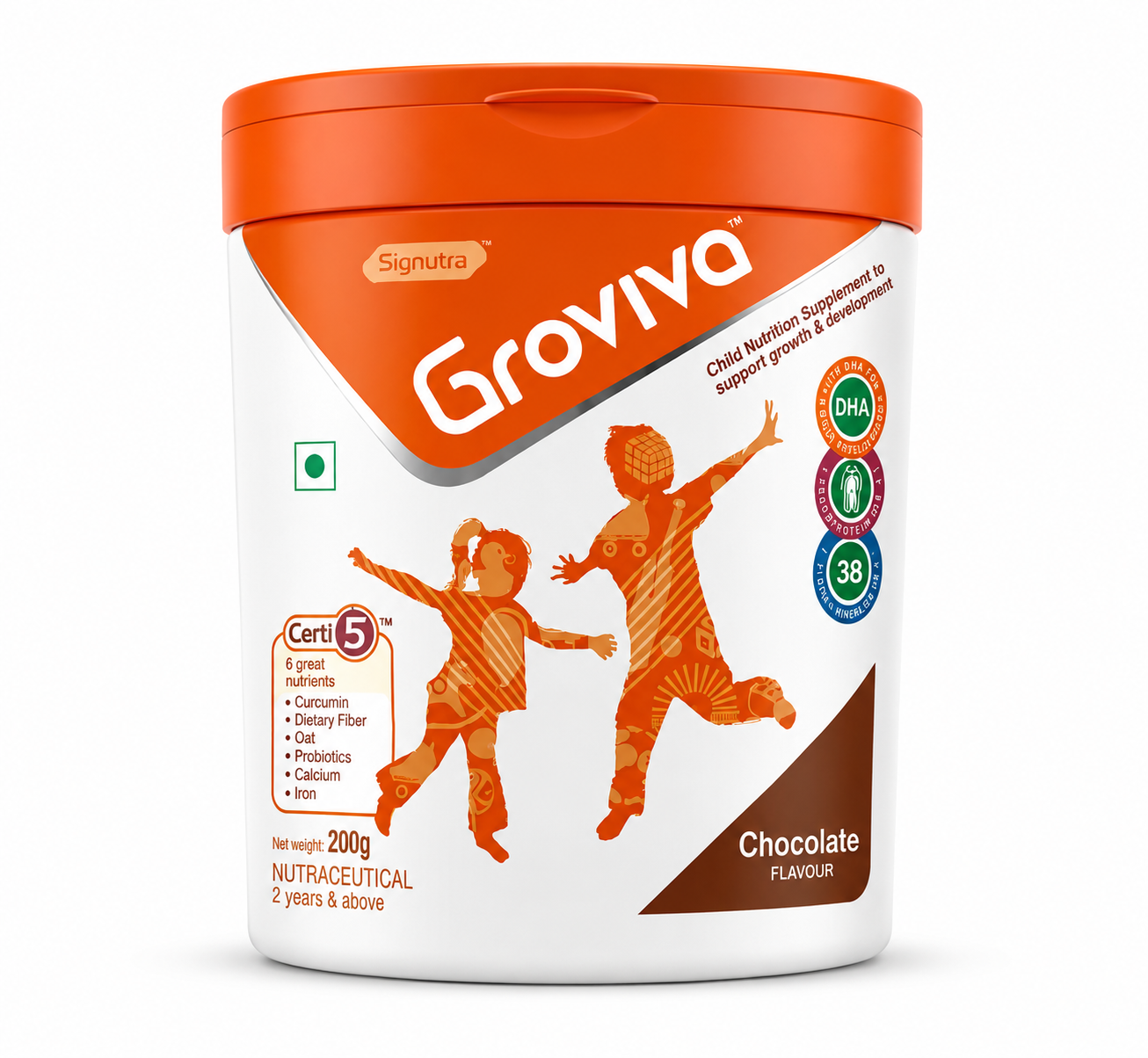 Groviva Chocolate Flavour Powder 200g