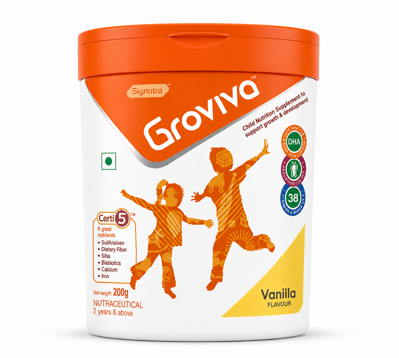 Groviva Vanilla Flavour Powder 200g